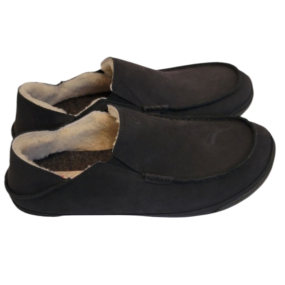 NWOT Olukai Men's Kipuka Hulu Convertible Genuine Shearling Size 10 - Picture 8 of 12